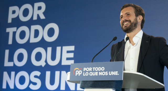 El presidente del Partido Popular, Pablo Casado