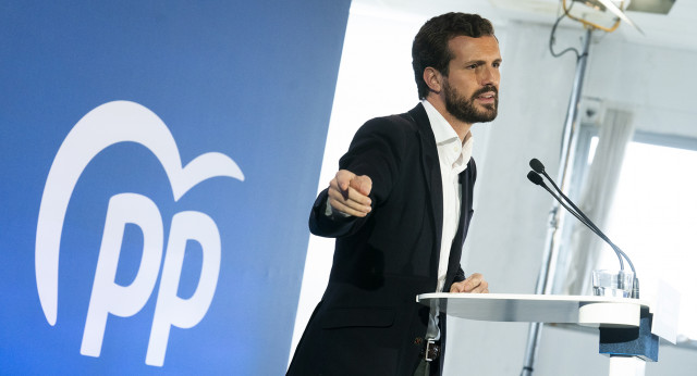 El presidente del Partido Popular, Pablo Casado