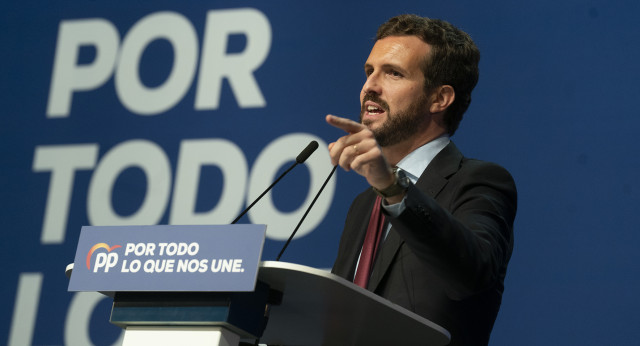 El presidente del Partido Popular, Pablo Casado