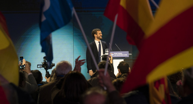 Intervención de Pablo Casado en el cierre de campaña del PP en Madrid