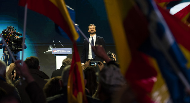 Intervención de Pablo Casado en el cierre de campaña del PP en Madrid