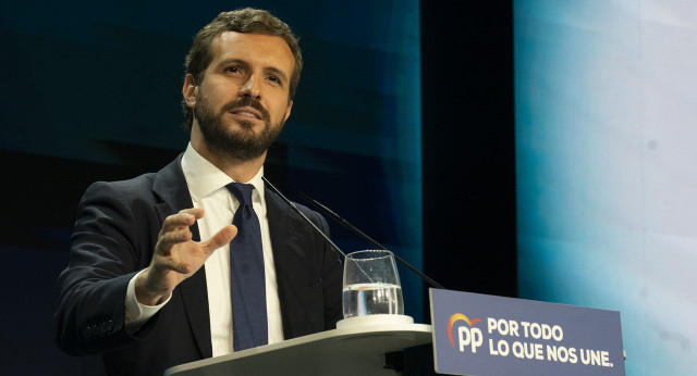 Intervención de Pablo Casado en el cierre de campaña del PP en Madrid