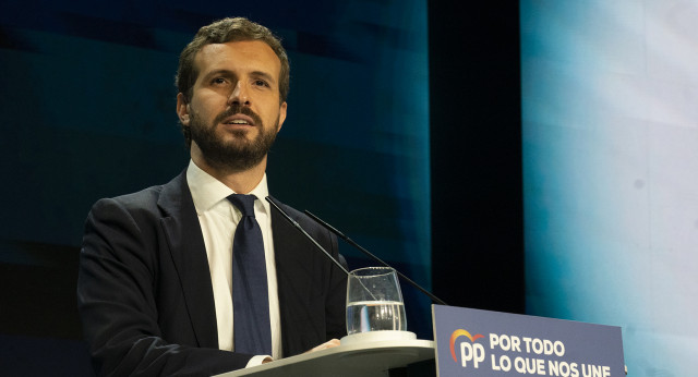 Intervención de Pablo Casado en el cierre de campaña del PP en Madrid