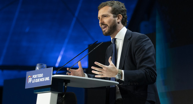 Intervención de Pablo Casado en el cierre de campaña del PP en Madrid