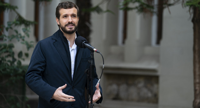 El presidente del Partido Popular, Pablo Casado