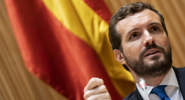 El presidente del Partido Popular, Pablo Casado