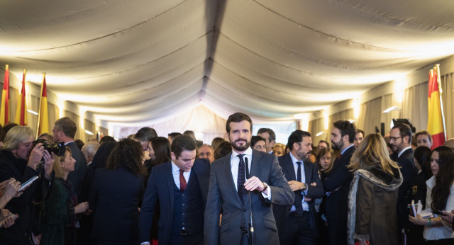 Pablo Casado, en declaraciones a los medios de comunicación