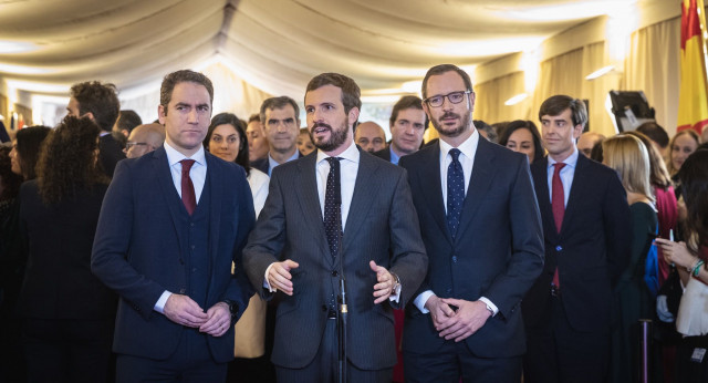 Pablo Casado, en declaraciones a los medios de comunicación