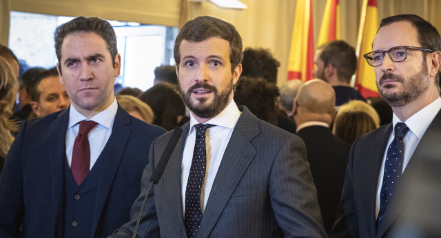 Pablo Casado, en declaraciones a los medios de comunicación