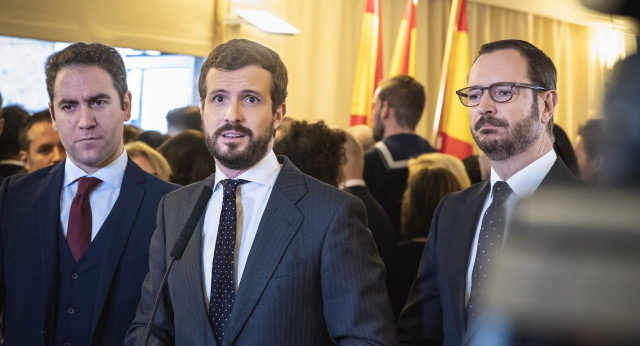 Pablo Casado, en declaraciones a los medios de comunicación