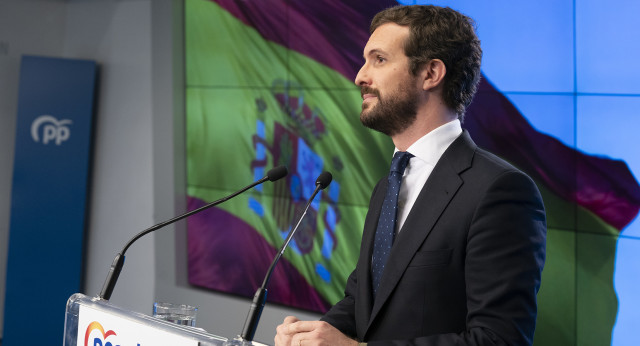 El presidente del Partido Popular, Pablo Casado