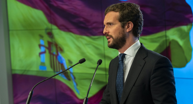 El presidente del Partido Popular, Pablo Casado