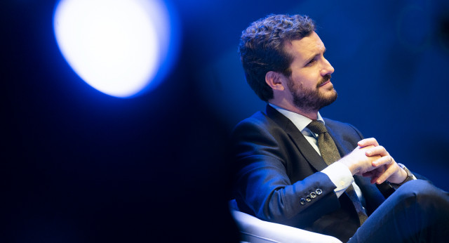 Pablo Casado en la entrega de los Premios Populares de Alcobendas