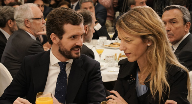 Pablo Casado asiste al Desayuno Informativo de la presidenta de la Comunidad de Madrid, Isabel Díaz Ayuso