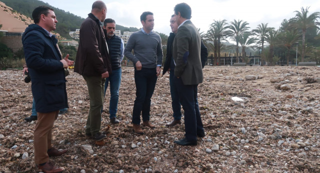 Teodoro García Egea visita las zonas afectadas por el temporal en Ibiza