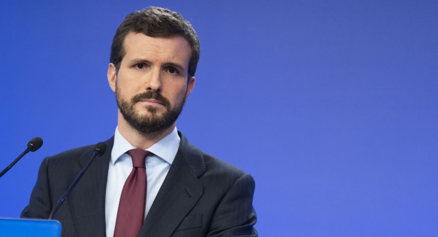 Pablo Casado en rueda de prensa