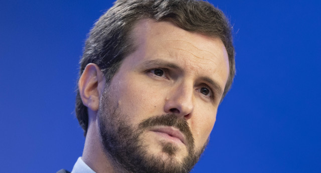 Pablo Casado en rueda de prensa