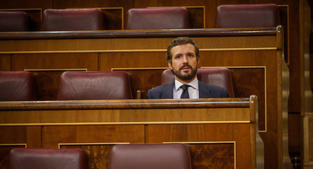 Pablo Casado, en el Pleno en el Congreso de los Diputados