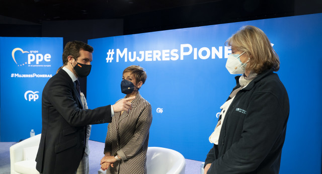 Pablo Casado en el acto &quot;Mujeres Pioneras&quot;