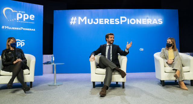 Pablo Casado en el acto &quot;Mujeres Pioneras&quot;