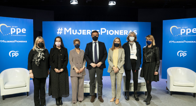 Pablo Casado en el acto &quot;Mujeres Pioneras&quot;