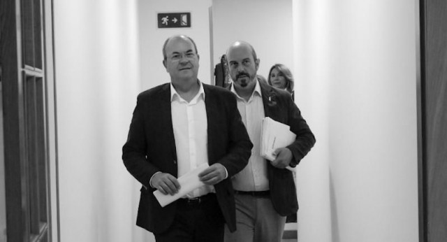  Pedro Rollán y José Antonio Monago ofrecen una rueda de prensa desde Mérida