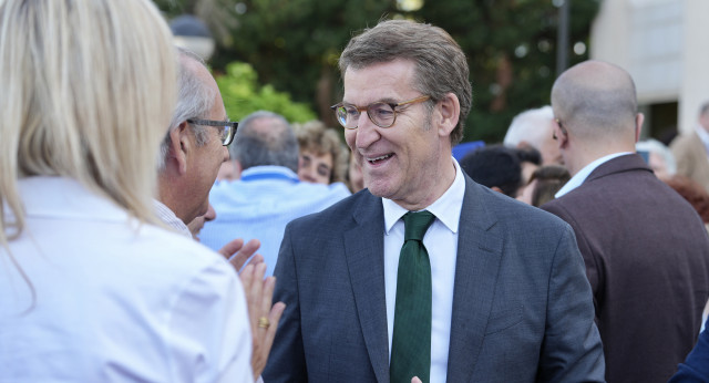 Alberto Núñez Feijóo participa en la escuela de Verano del PP de Cataluña.