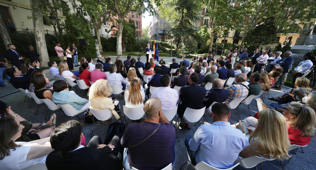 El presidente del Partido Popular, Alberto Núñez Feijóo, hace balance del curso político.