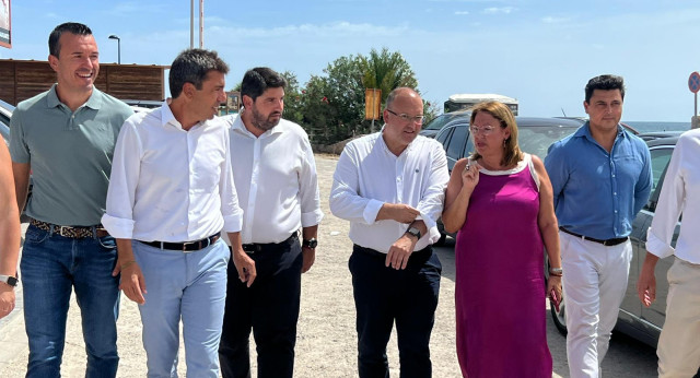 Miguel Tellado, Fernando López Miras y Carlos Mazón asisten  al “Encuentro Popular Región de Murcia–Comunidad Valenciana 2022”