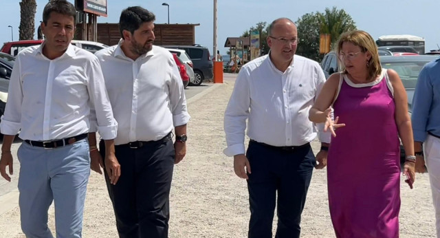 Miguel Tellado, Fernando López Miras y Carlos Mazón asisten  al “Encuentro Popular Región de Murcia–Comunidad Valenciana 2022”