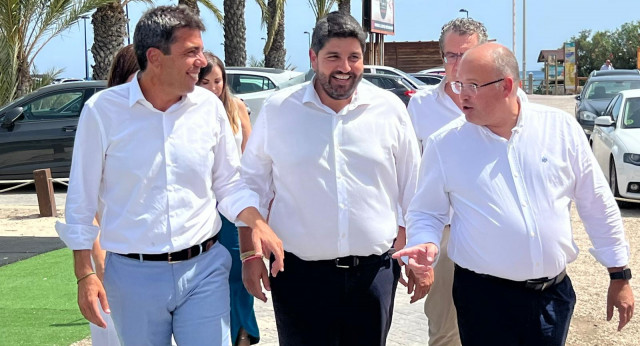 Miguel Tellado, Fernando López Miras y Carlos Mazón asisten  al “Encuentro Popular Región de Murcia–Comunidad Valenciana 2022”