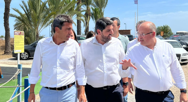 Miguel Tellado, Fernando López Miras y Carlos Mazón asisten  al “Encuentro Popular Región de Murcia–Comunidad Valenciana 2022”