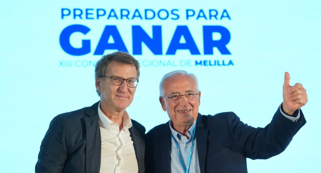 Alberto Núñez Feijóo en el XIII Congreso regional de Melilla