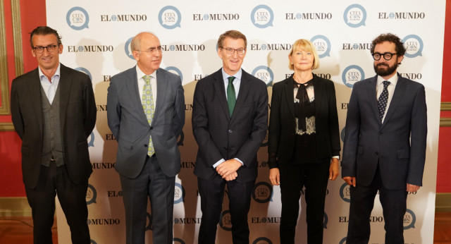  El presidente del Partido Popular, Alberto Núñez Feijóo, participa en el foro Cita con El Mundo.