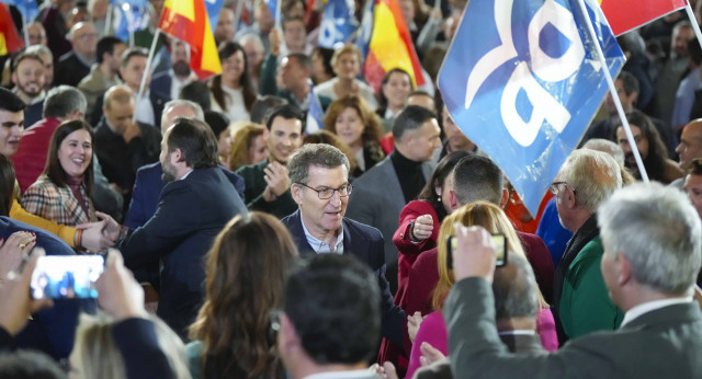 Alberto Núñez Feijóo en un acto en Cuenca