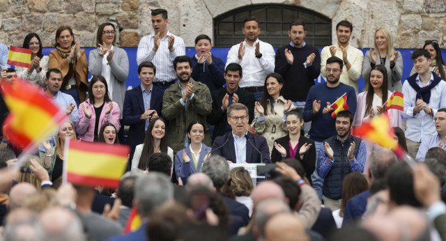 Alberto Núñez Feijóo durante un acto en Cartagena.