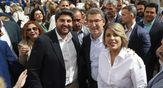 Alberto Núñez Feijóo durante un acto en Cartagena.