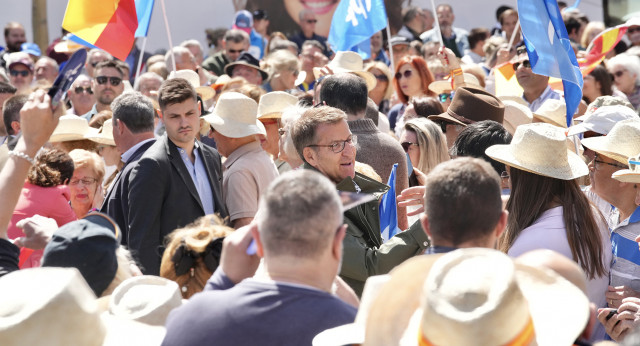 Feijóo en un mitin del PP en Getafe.