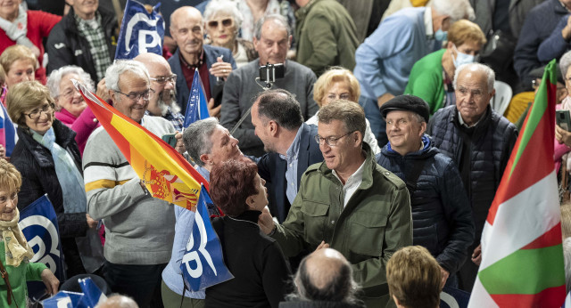 Alberto Núñez Feijóo en un acto en Vitoria.