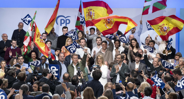 Alberto Núñez Feijóo en un acto en Vitoria.