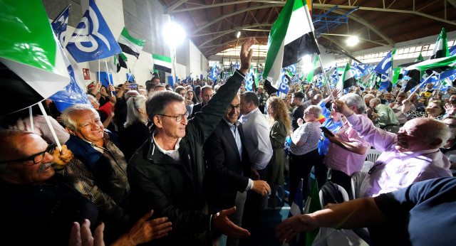 Alberto Núñez Feijóo en un acto en Cáceres