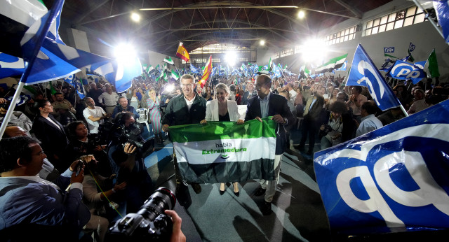 Alberto Núñez Feijóo en un acto en Cáceres