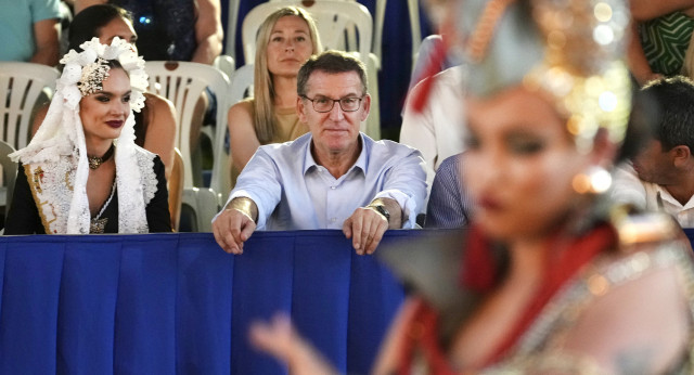 Alberto Núñez Feijóo en Fogueres 2023, Alicante.