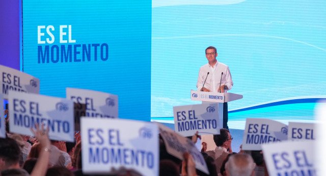 Alberto Núñez Feijóo en un acto con alcaldes en Toledo