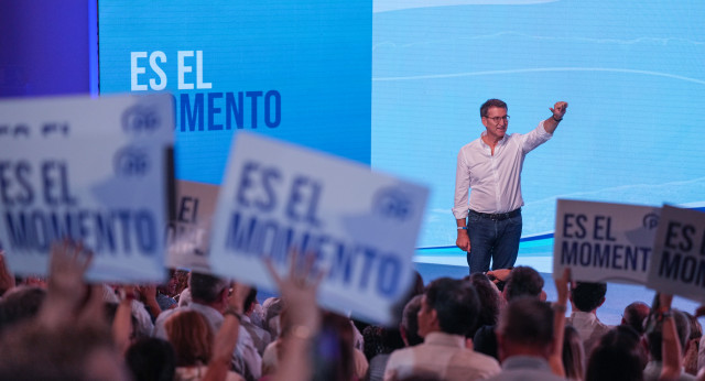 Alberto Núñez Feijóo en un acto con alcaldes en Toledo