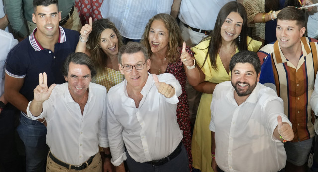 Alberto Núñez Feijóo en un acto en Murcia