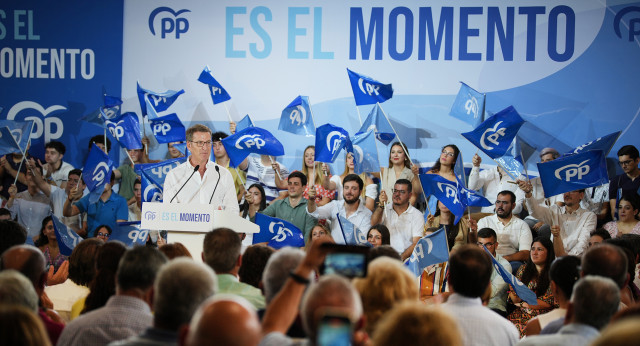 Alberto Núñez Feijóo en un acto en Murcia