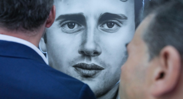Alberto Núñez Feijóo en el homenaje a Miguel Ángel Blanco en Ermua.