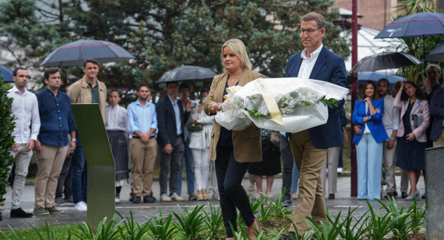 Alberto Núñez Feijóo en el homenaje a Miguel Ángel Blanco en Ermua.