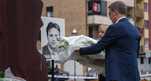 Alberto Núñez Feijóo en el homenaje a Miguel Ángel Blanco en Ermua.